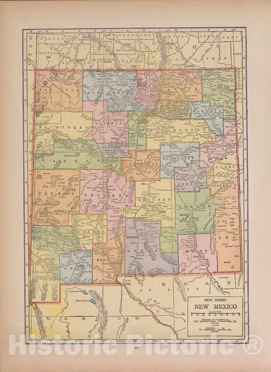 Historic 1927 Map - Atlas of Doniphan County, Kansas - New Mexico - Atlas of Doniphan County and The World