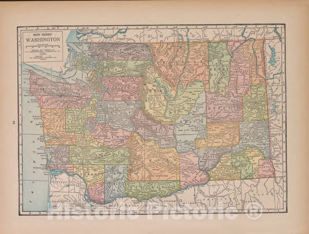 Historic 1927 Map - Atlas of Doniphan County, Kansas - Washington - Atlas of Doniphan County and The World