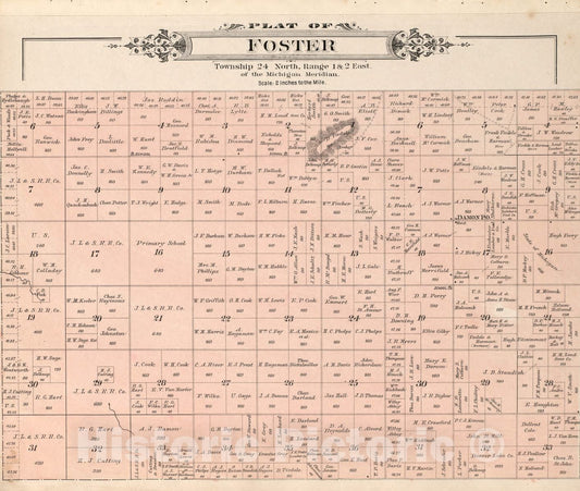 Historic 1903 Map - Plat Book of Ogemaw County, Michigan - Rose City