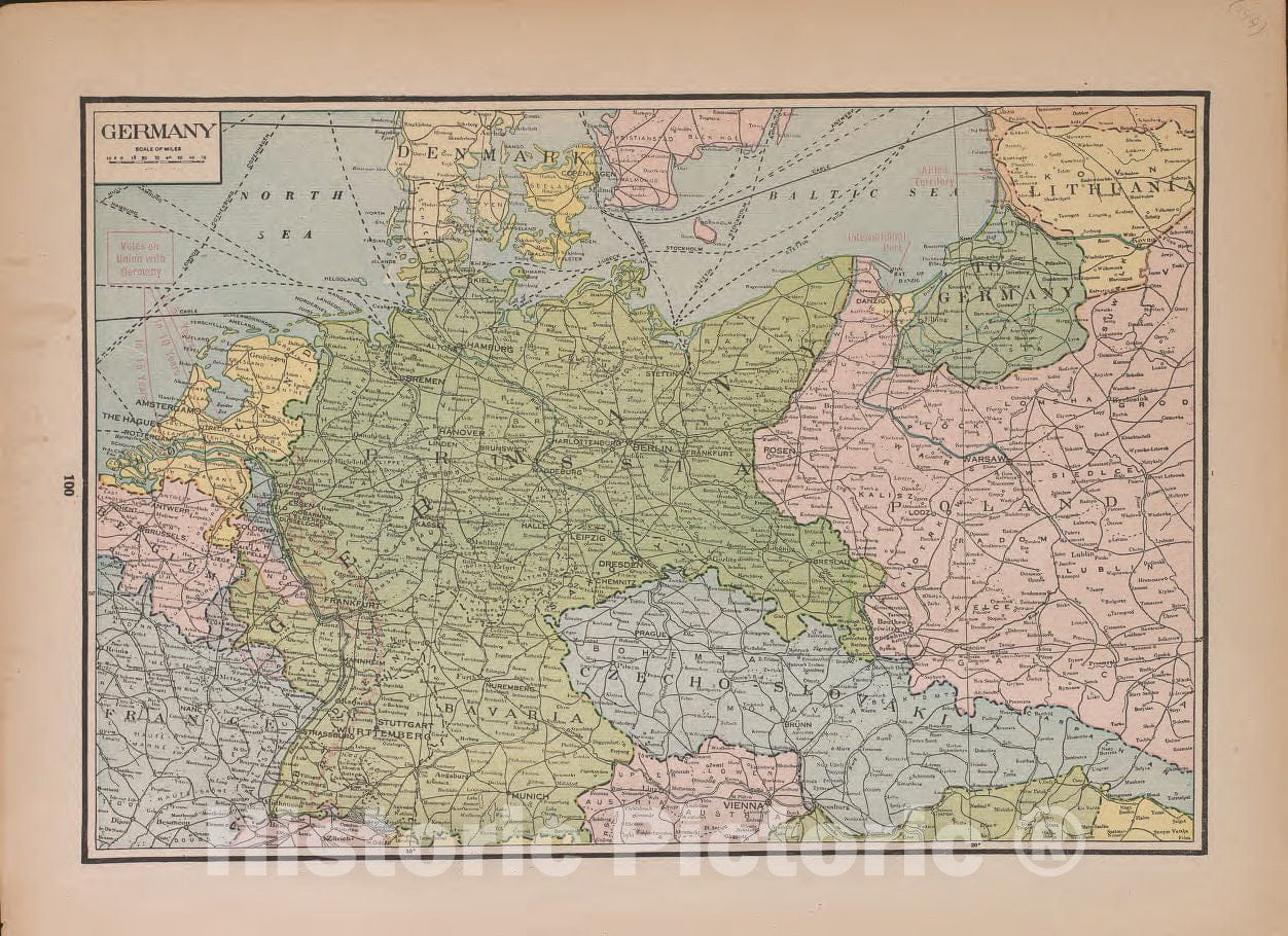 Historic 1921 Map - Atlas of Plymouth County, Iowa - Germany - Atlas of Plymouth County and The World