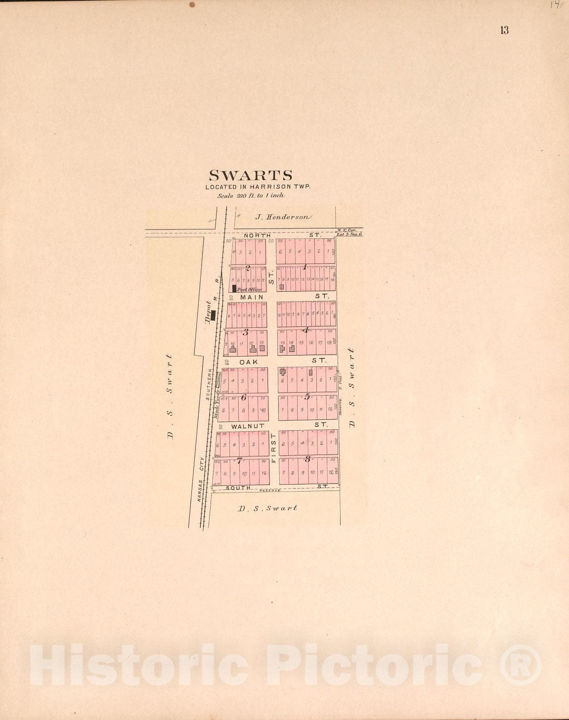 Historic 1903 Map - Plat Book of Vernon County, Missouri - Swarts