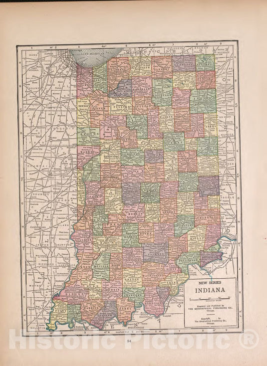 Historic 1927 Map - Atlas of Doniphan County, Kansas - Indiana - Atlas of Doniphan County and The World