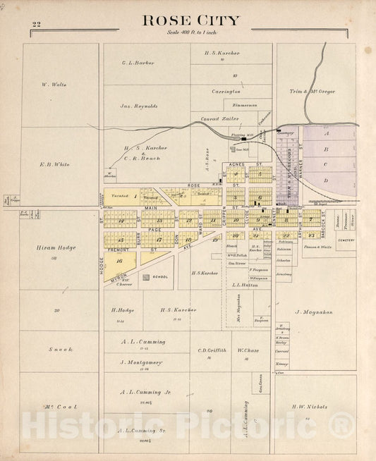 Historic 1903 Map - Plat Book of Ogemaw County, Michigan - Hill 2
