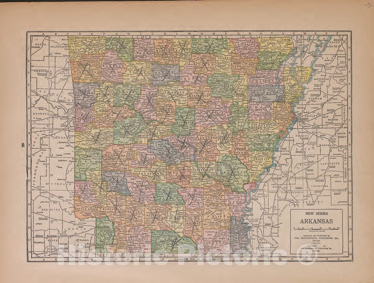 Historic 1921 Map - Atlas of Plymouth County, Iowa - Arkansas - Atlas of Plymouth County and The World