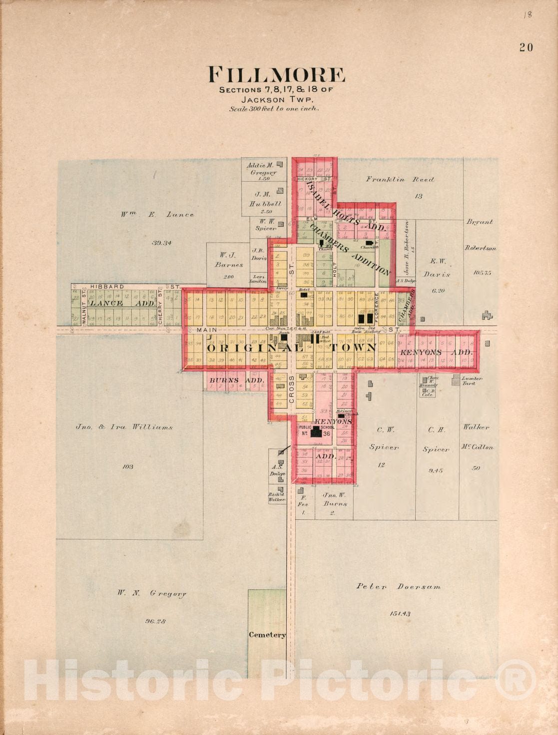 Historic 1909 Map - Plat Book of Andrew County, Missouri - Fillmore, Sections of Jackson Township