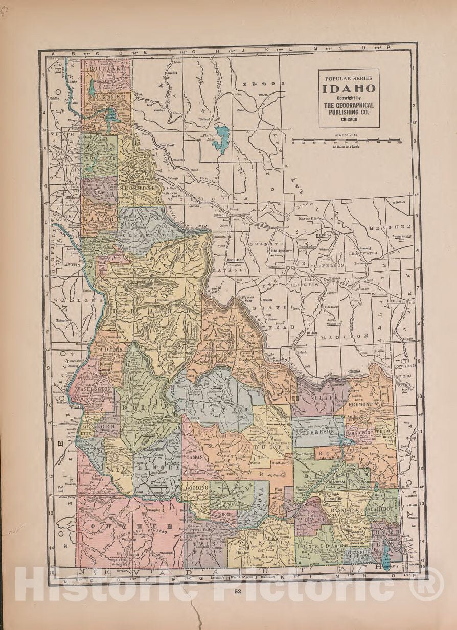Historic 1927 Map - Atlas of Doniphan County, Kansas - Idaho - Atlas of Doniphan County and The World