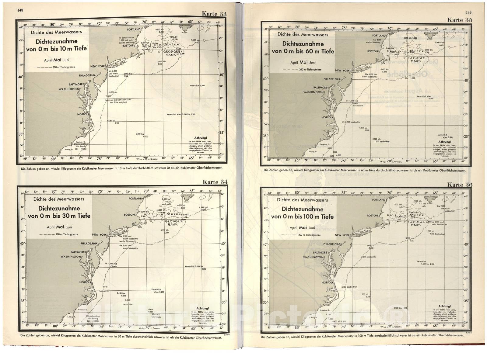 Historic 1943 Map - Ubootshandbuch der OstkÃ¼ste der Vereinigten Staaten von Nordamerika, NÃ¶rdlicher Teil (Atlas) - New York Karte 6a