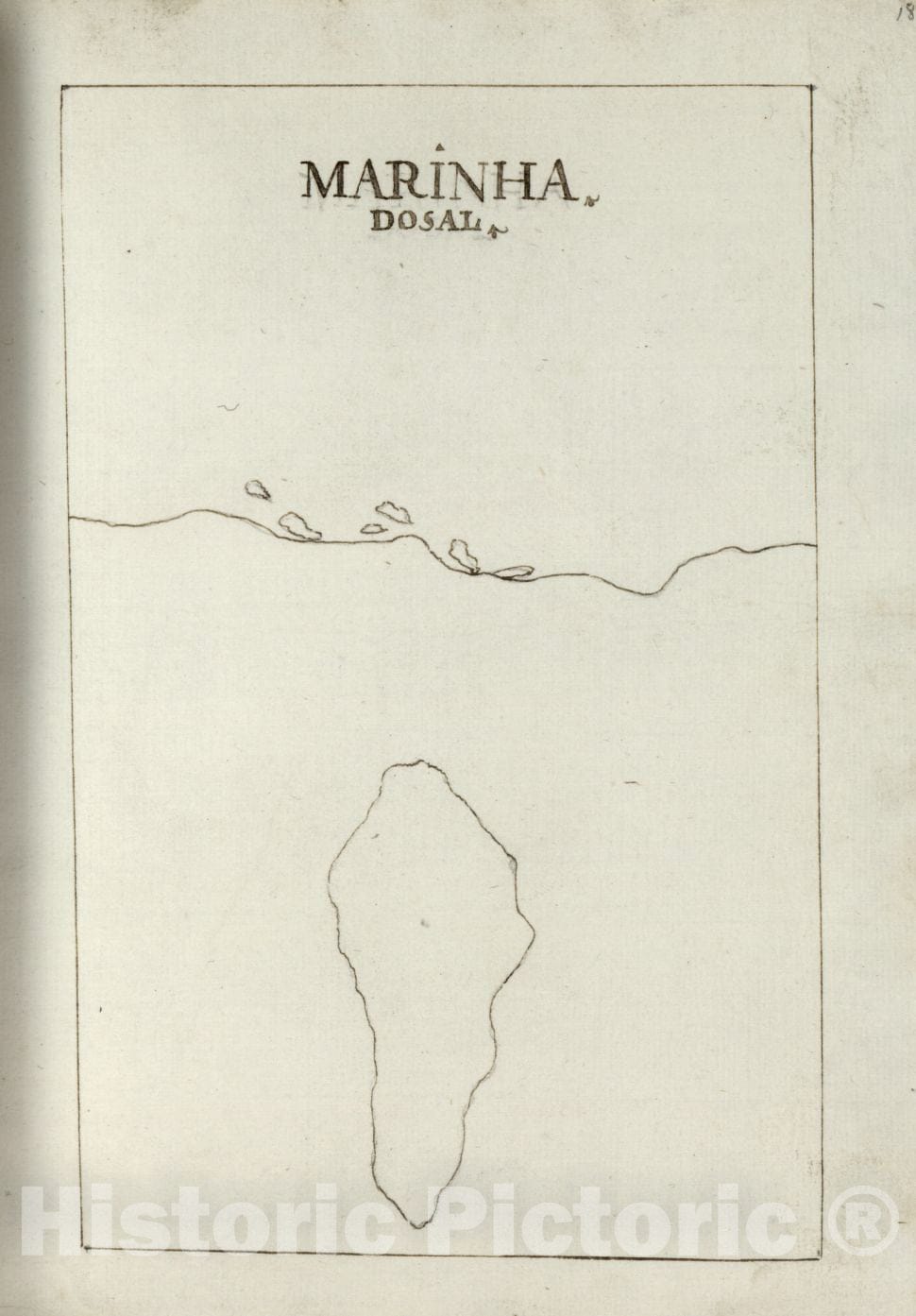 Historic 1650 Map - Plantas das fortalezas, pagodes & ca. da ilha de CeilÃÂ£o. - Chilaw