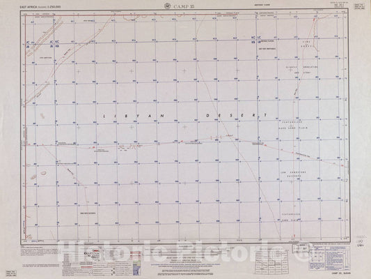 Historic 1954 Map - East Africa 1:250,000. - Camp 23