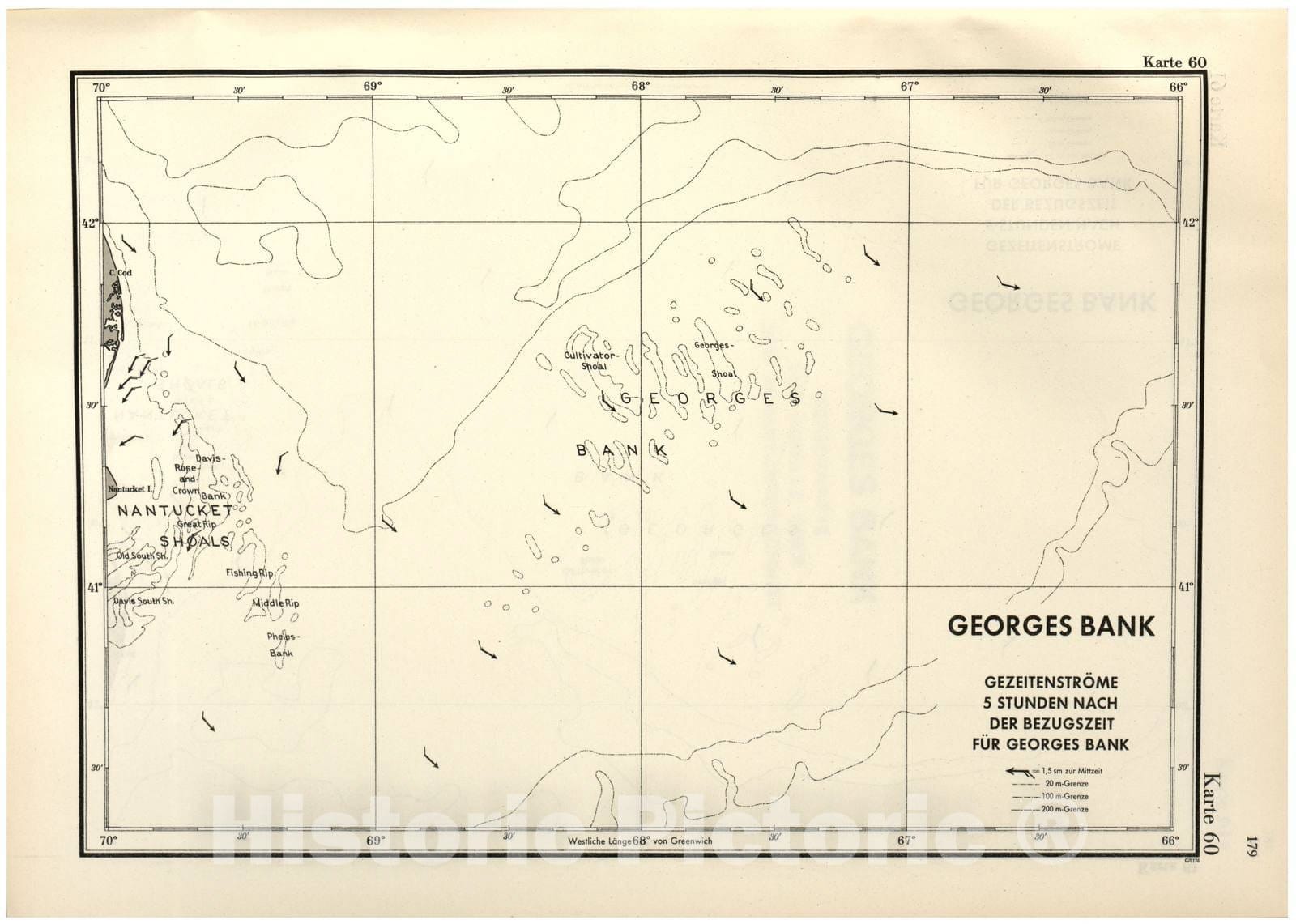 Historic 1943 Map - Ubootshandbuch der OstkÃ¼ste der Vereinigten Staaten von Nordamerika, NÃ¶rdlicher Teil (Atlas) - New York Karte 6a