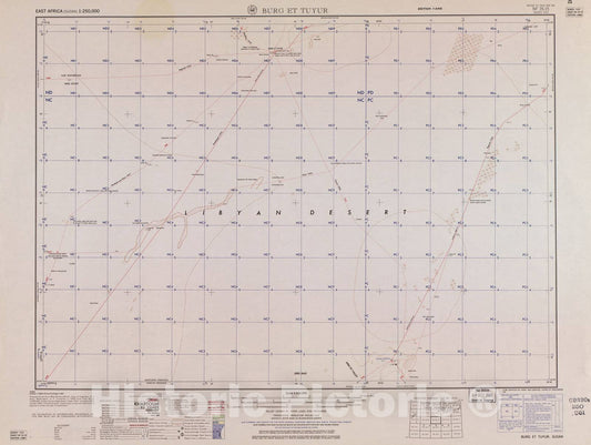 Historic 1954 Map - East Africa 1:250,000. - Burg Et Tuyur