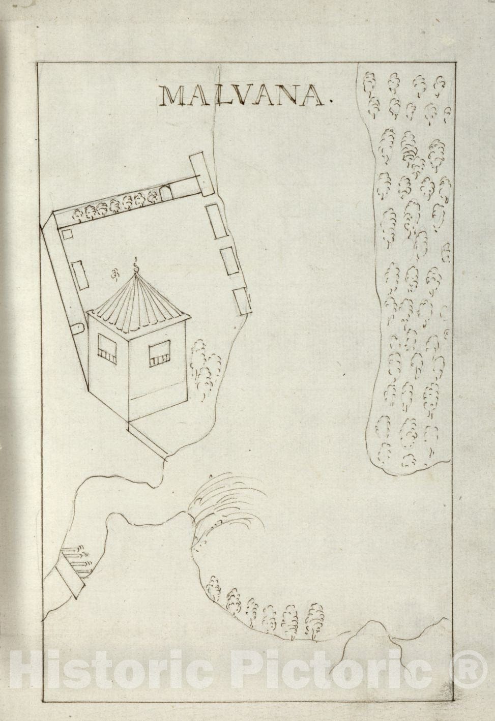 Historic 1650 Map - Plantas das fortalezas, pagodes & ca. da ilha de CeilÃÂ£o. - Chilaw