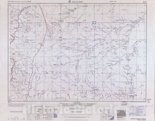 Historic 1954 Map - East Africa 1:250,000. - Mungari
