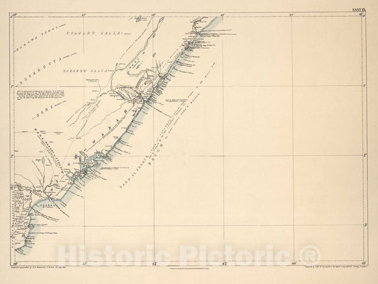 Historic 1881 Map - A map of Eastern Equatorial Africa - East 15