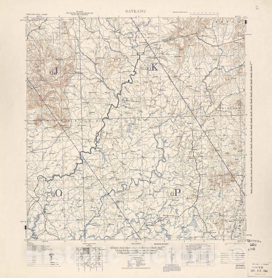 Historic 1942 Map - Sierra Leone, Africa - 1:250,000 - Batkanu - 2nd ed.