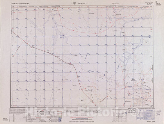 Historic 1954 Map - East Africa 1:250,000. - Murrat