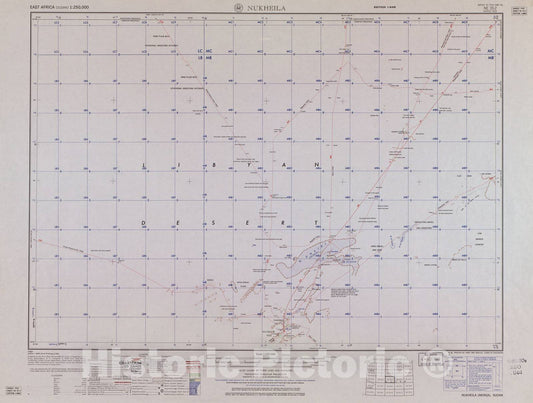 Historic 1954 Map - East Africa 1:250,000. - Nukheila