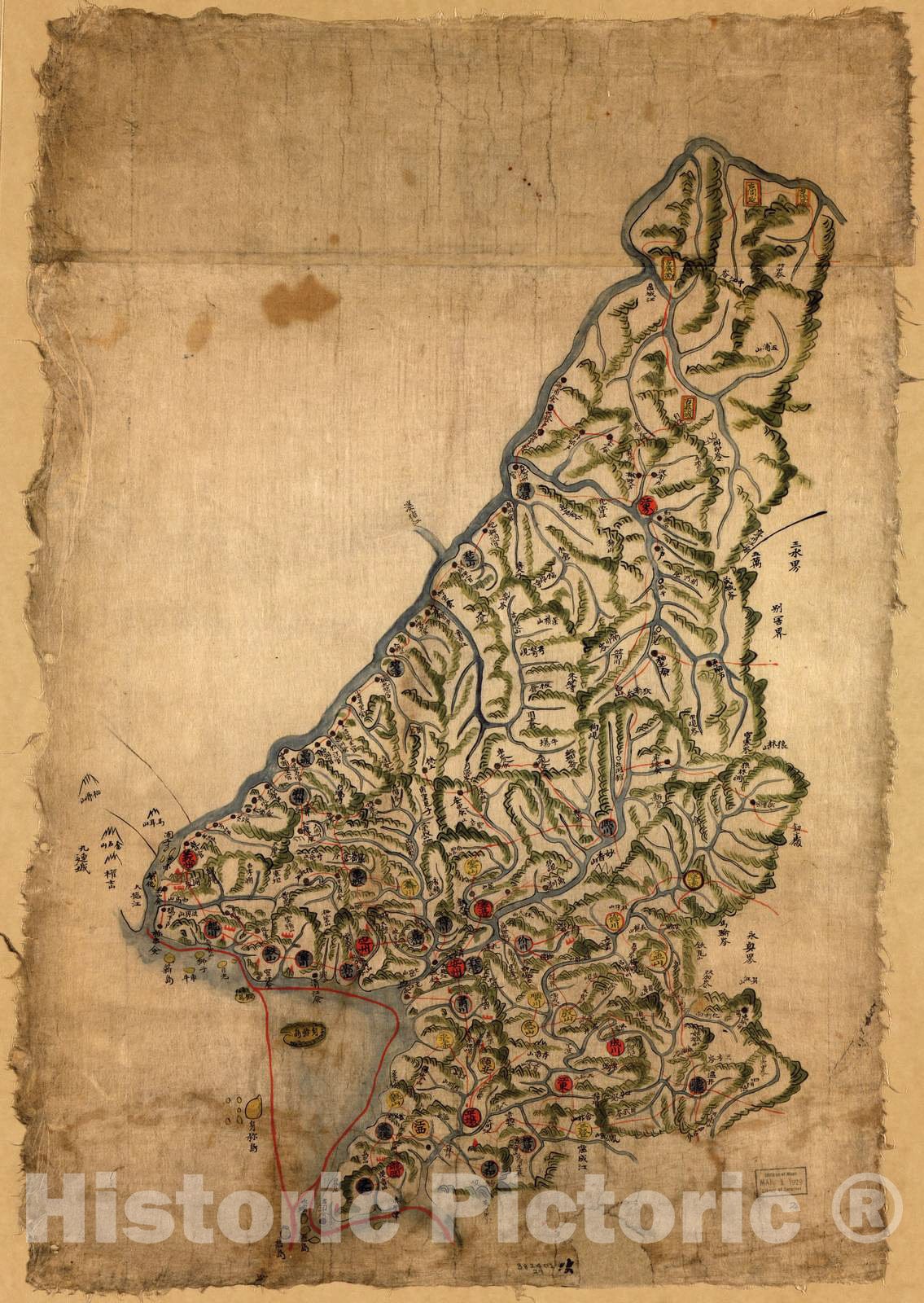 Historic 1760 Map - Tongguk chido. - Kyonggi-do