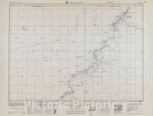 Historic 1954 Map - East Africa 1:250,000. - Wadi Halfa 2