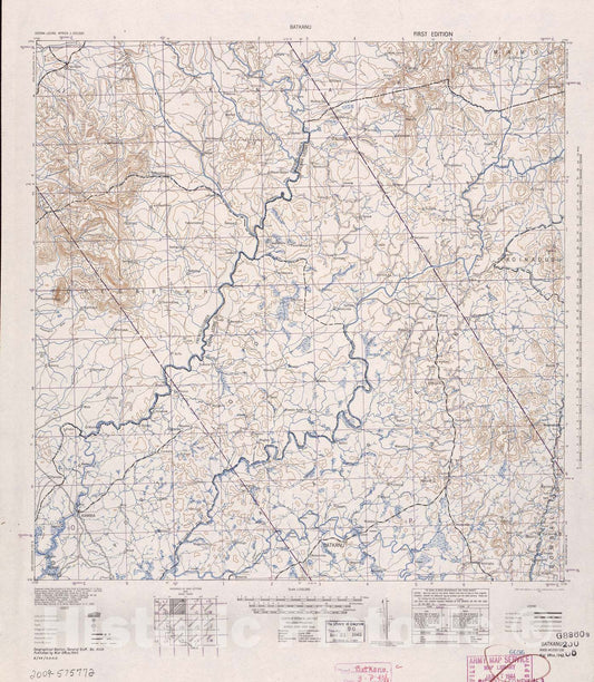 Historic 1942 Map - Sierra Leone, Africa - 1:250,000 - Batkanu - 1st ed.