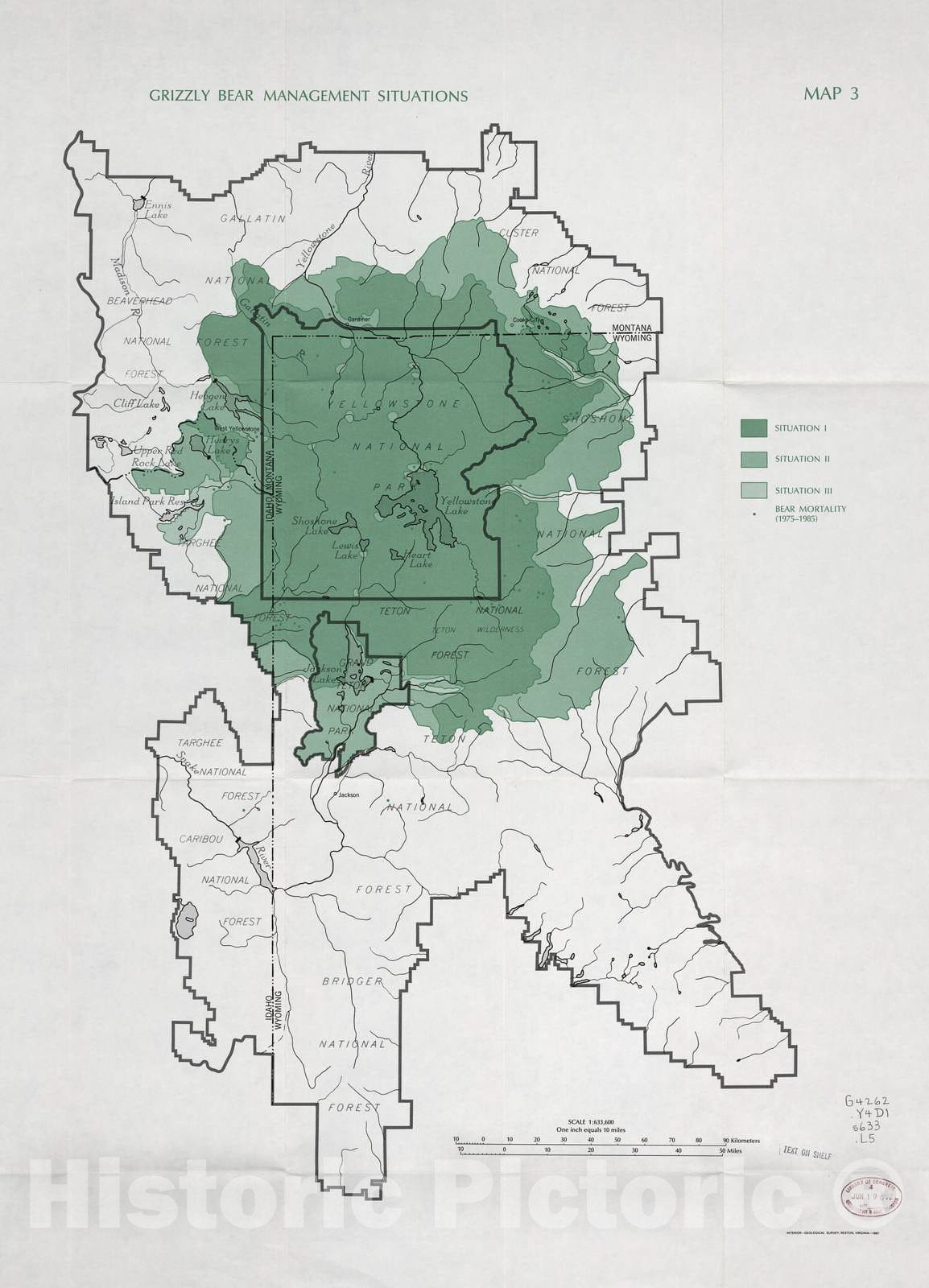 Historic 1986-1987 Map - Greater Yellowstone Ecosystem : an Analysis of Data submitted by Federal and State Agencies - Recreation in The Committee's Greater Yellowstone Region