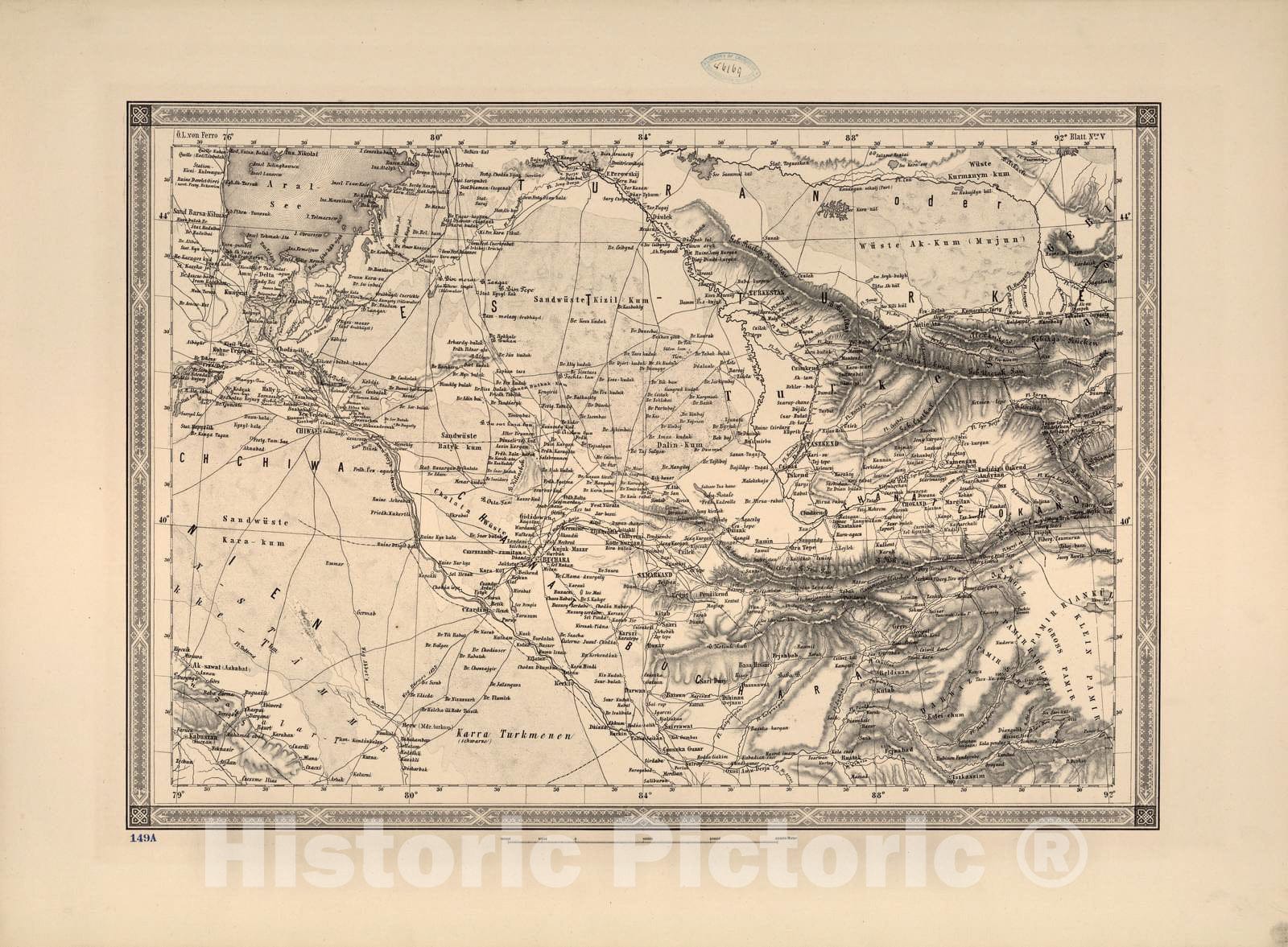 Historic 1874 Map - General-Karte von Central-Asien - Image 4 of General-Karte von Central-Asien : bearbeitet nach den besten und neusten russischen u. englischen