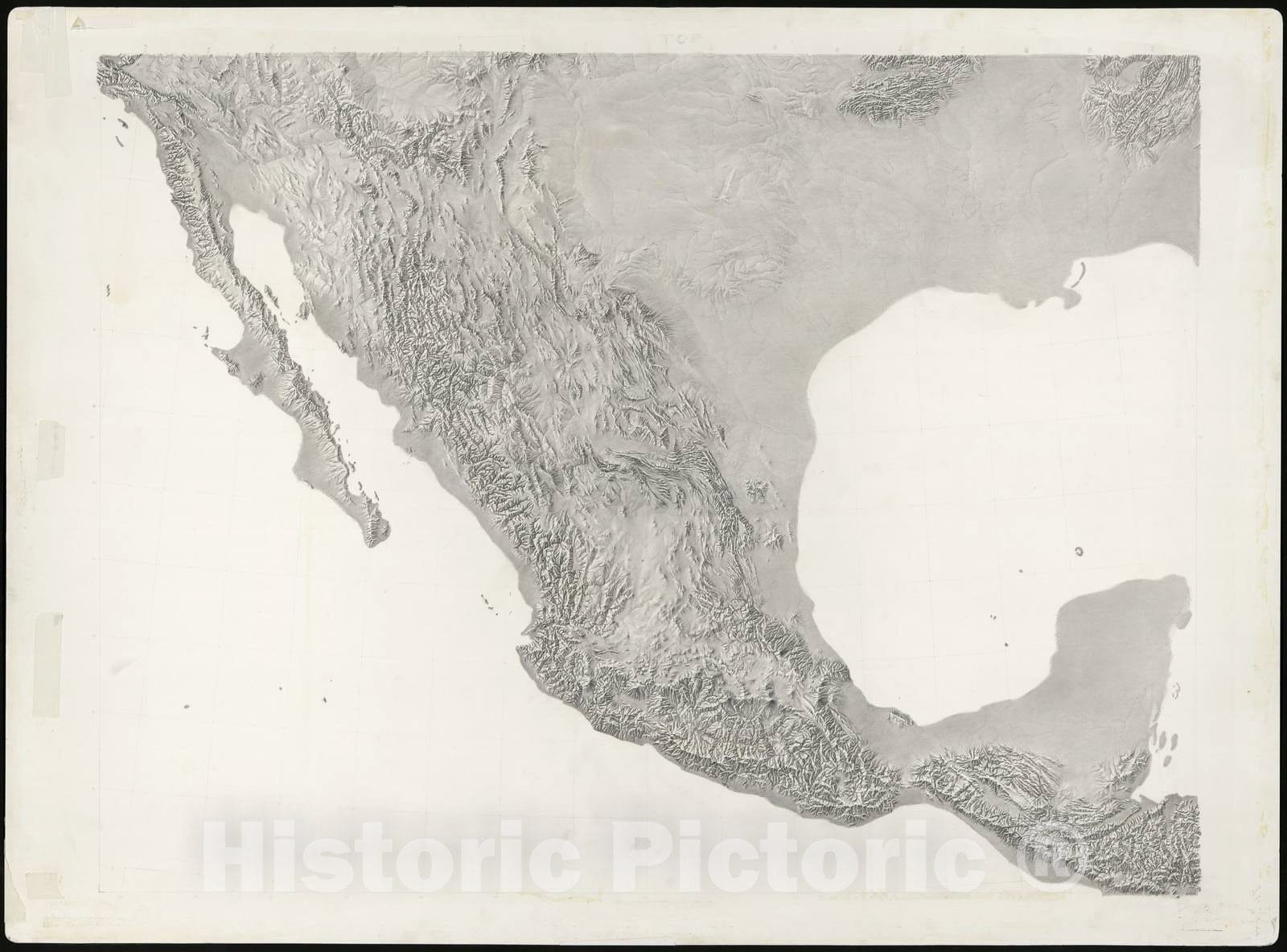 Historic Map - CIA Terrain Board Collection - Mexico Reference - Lowland Tint