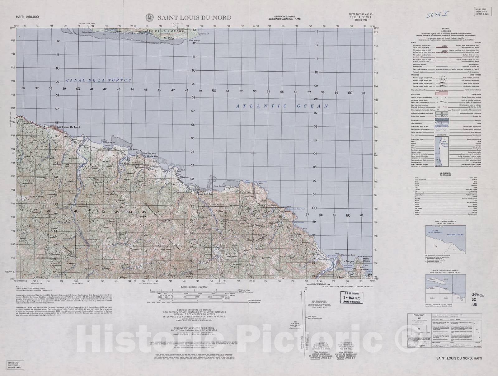 Historic 1948 Map - Haiti 1:50,000. - Saint Louis Du Nord, Sheet 5675 I - 2 ed.