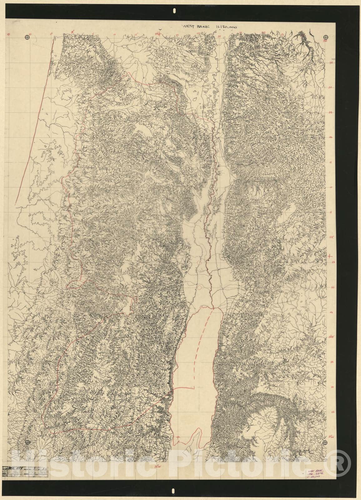 Historic Map - CIA Terrain Board Collection - West Bank - Reference line Work 2