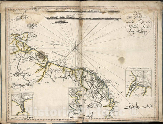 Historic 1803 Map - Cedid Atlas tercÃÂ¼MESI - Coast of Guyana from The Orinoco to Amazon Rivers