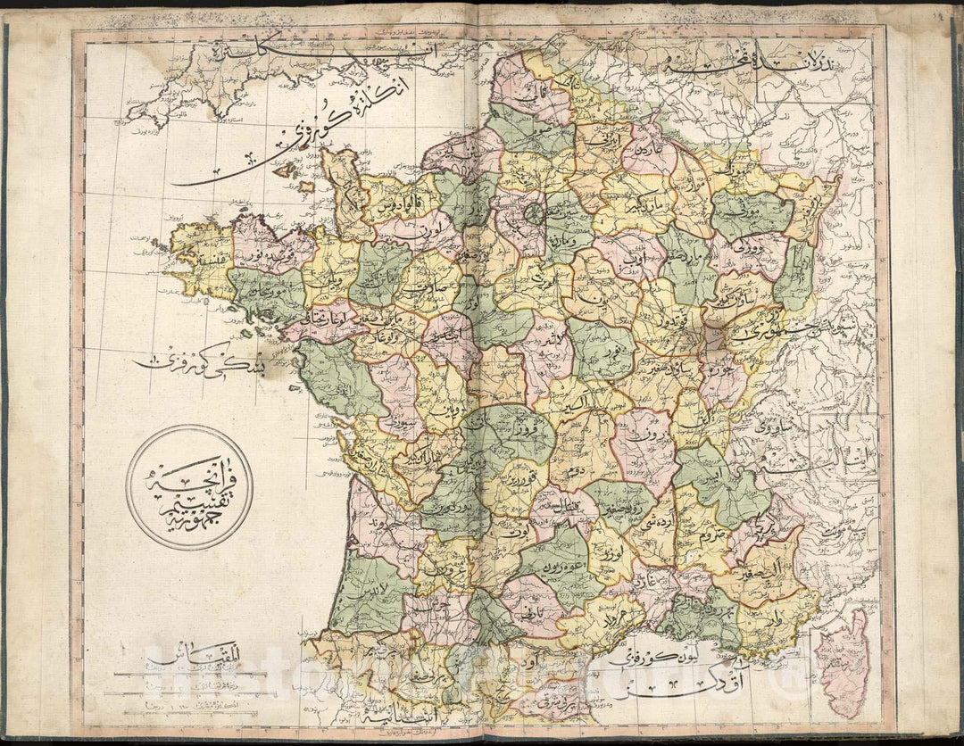 Historic 1803 Map - Cedid Atlas tercÃÂ¼MESI - France 2