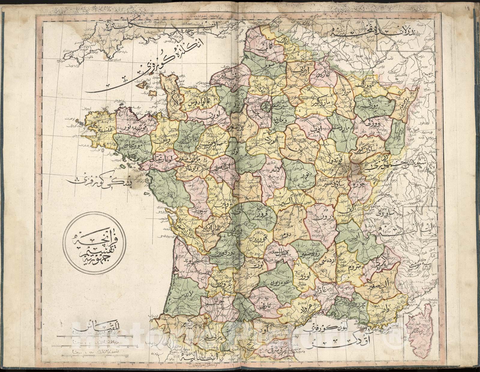 Historic 1803 Map - Cedid Atlas tercÃÂ¼MESI - France 2
