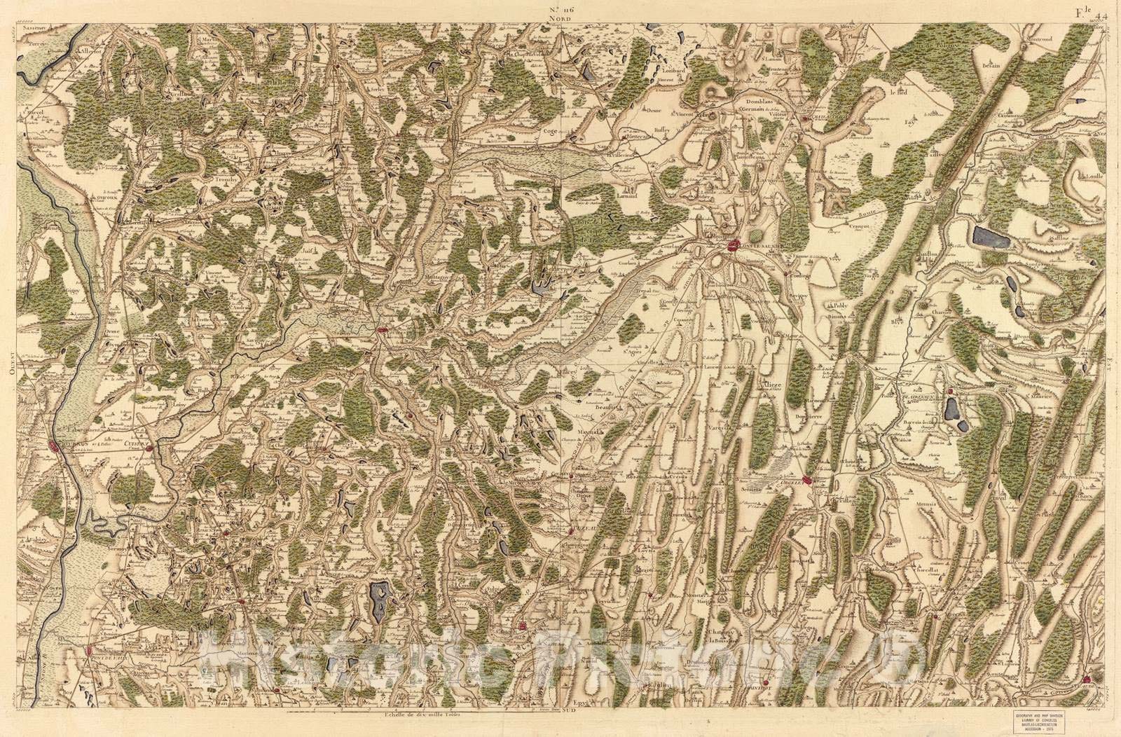 Historic 1756 Map - Carte de France - Image 121 of Copy 2