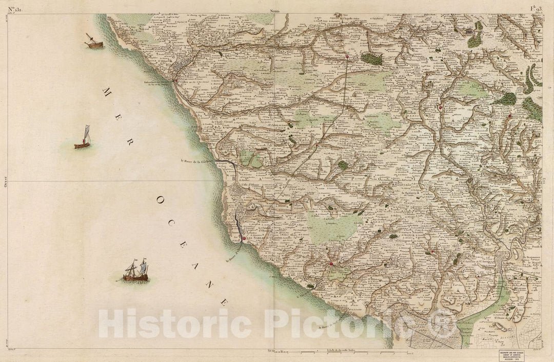 Historic 1756 Map - Carte de France - Image 137 of Copy 2