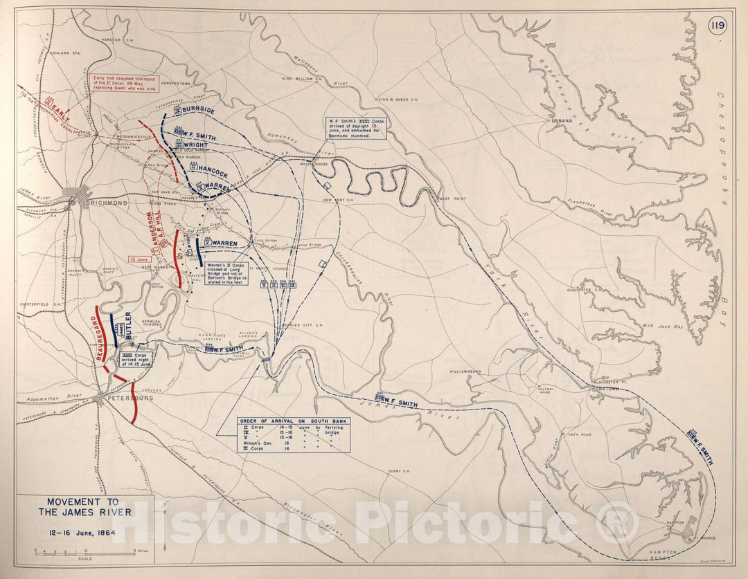 Historic 1941 Map - Civil War Atlas to accompany Steele's American campaigns. - Gettysburg Campaign 5