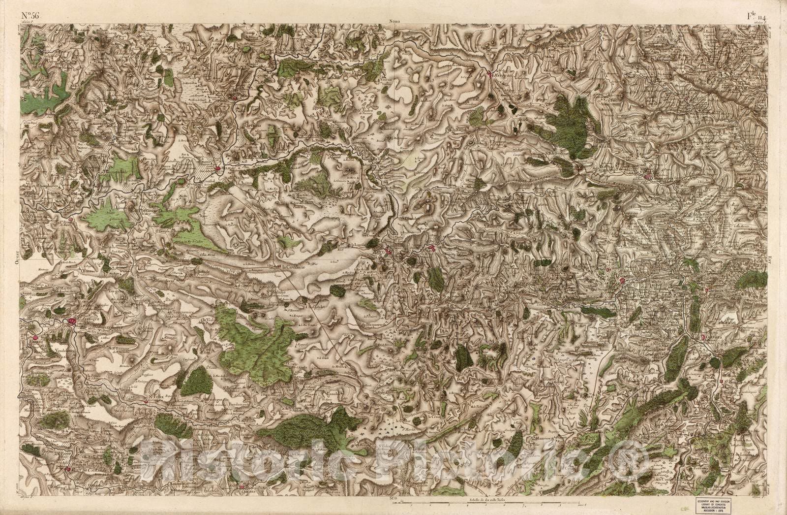 Historic 1756 Map - Carte de France - Image 58 of Copy 2