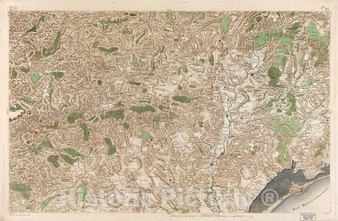 Historic 1756 Map - Carte de France - Image 59 of Copy 2