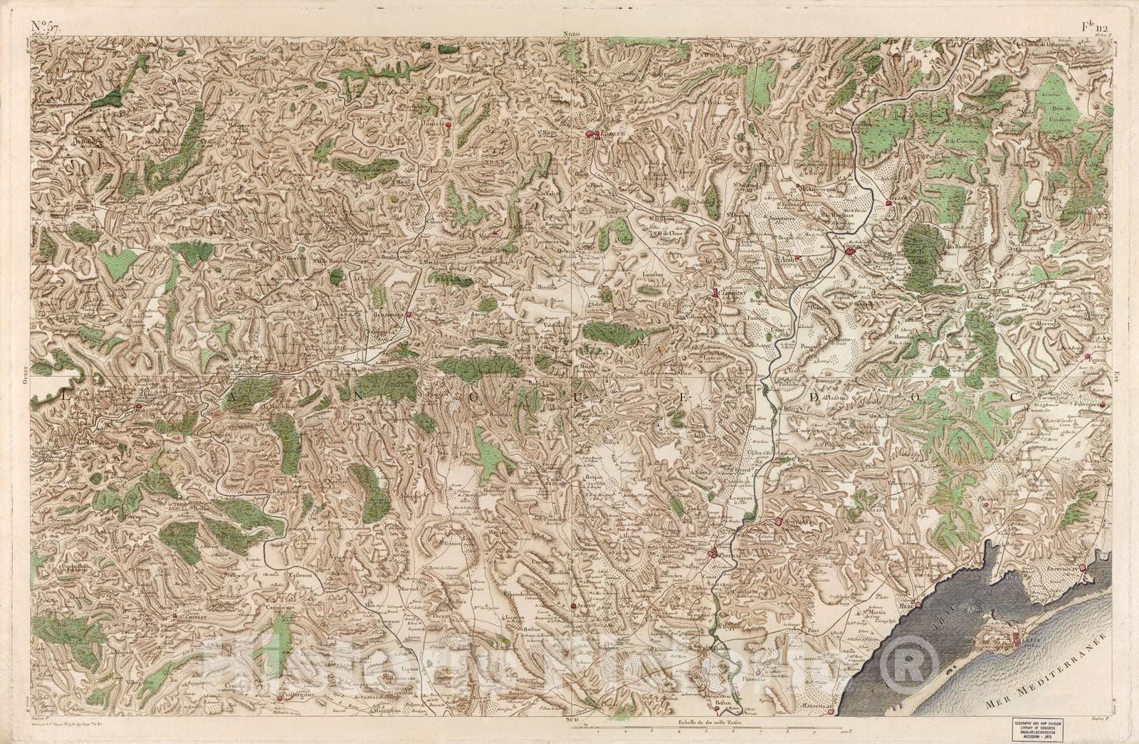 Historic 1756 Map - Carte de France - Image 59 of Copy 2