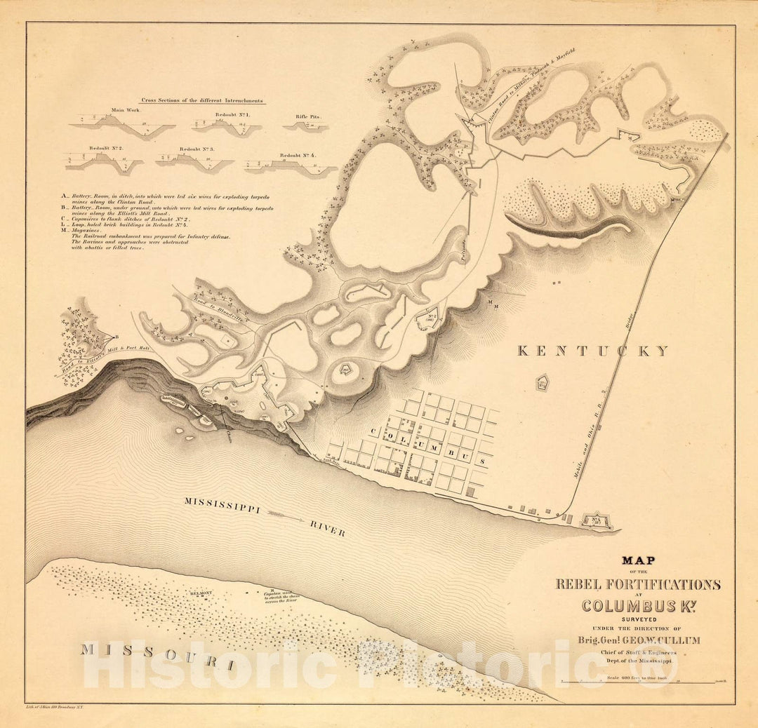 Historic 1879 Map - Military maps of The war of The Rebellion-Miscellaneous, 1865-1879. - Map of The Battlefield of Big Black River Bridge, Miss, May, 1863