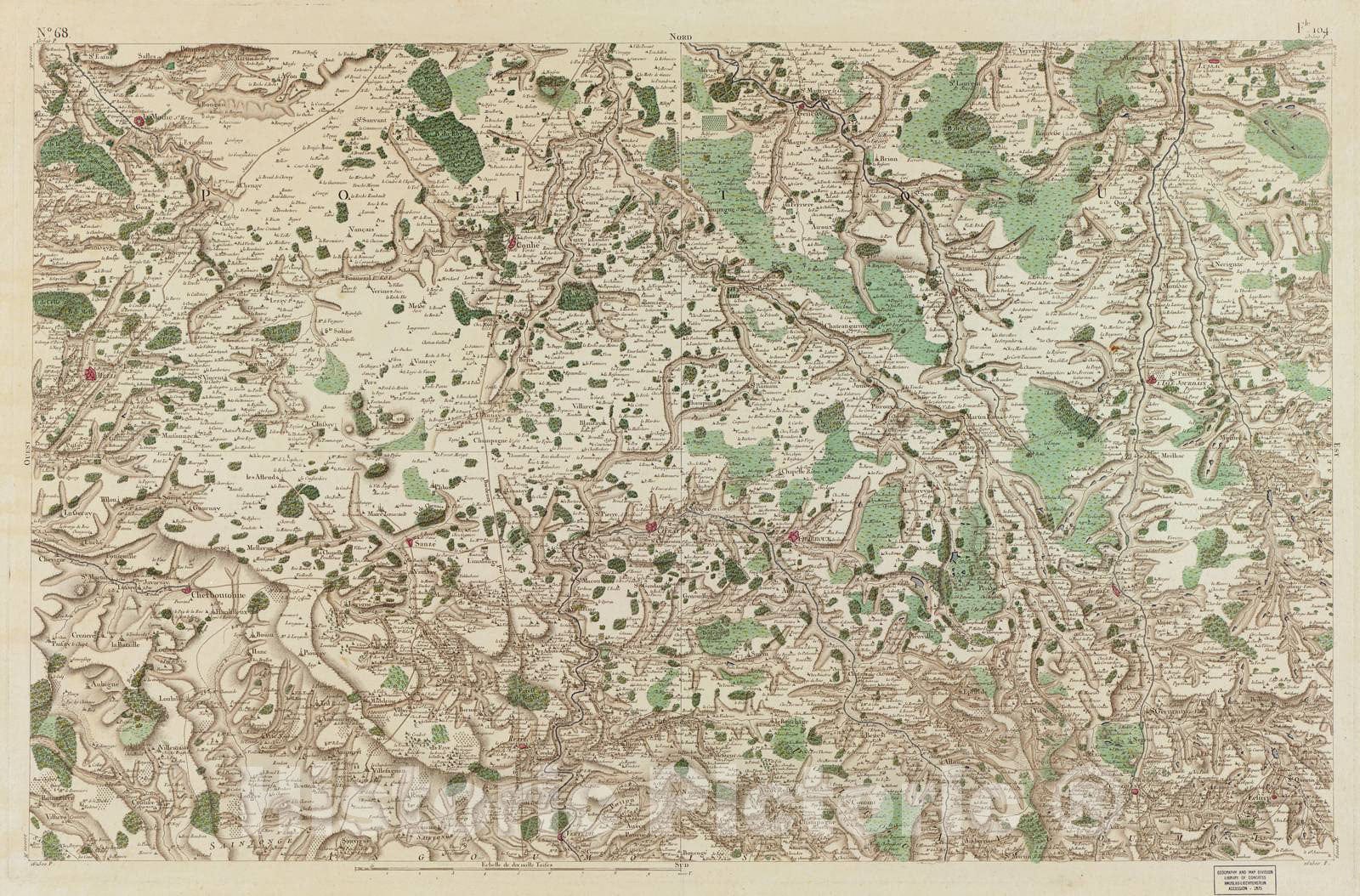 Historic 1756 Map - Carte de France - Image 71 of Copy 2