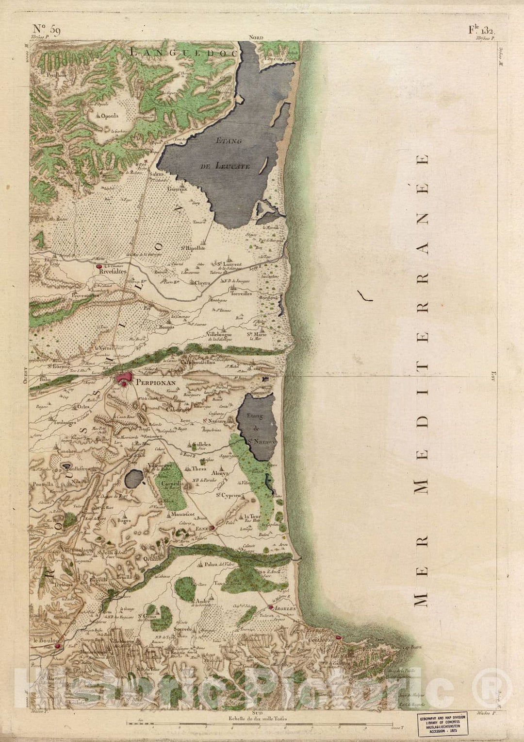 Historic 1756 Map - Carte de France - Image 61 of Copy 2