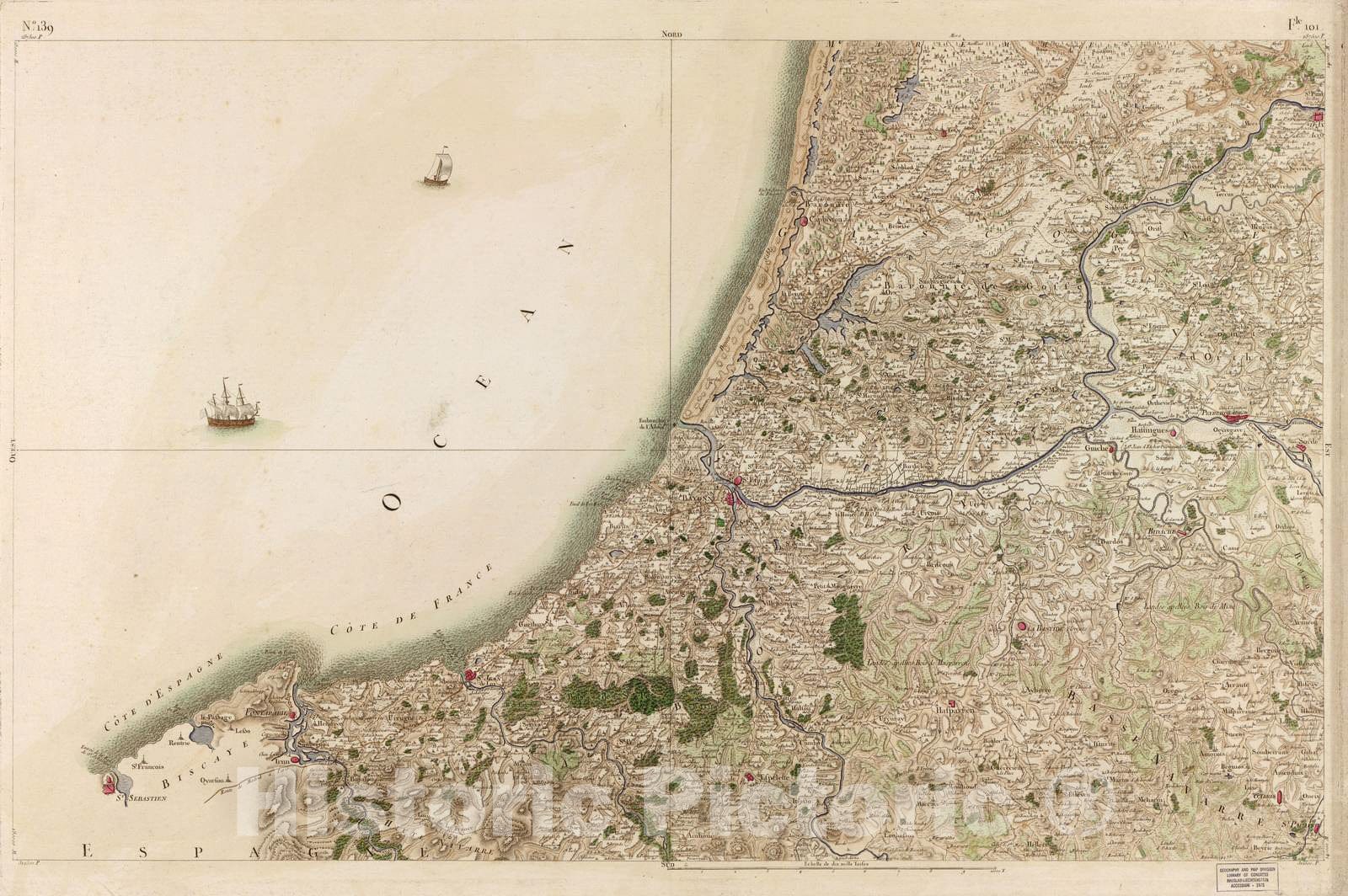 Historic 1756 Map - Carte de France - Image 144 of Copy 2