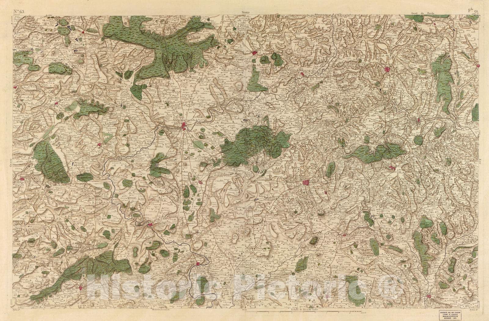 Historic 1756 Map - Carte de France - Image 66 of Copy 2