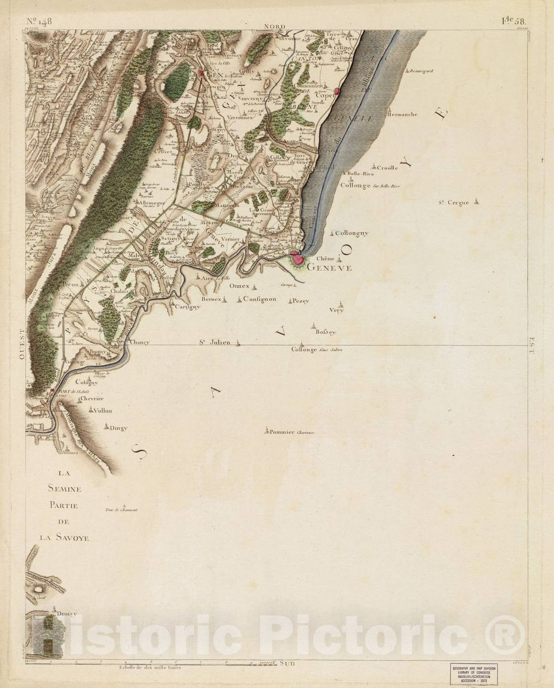 Historic 1756 Map - Carte de France - Image 154 of Copy 2