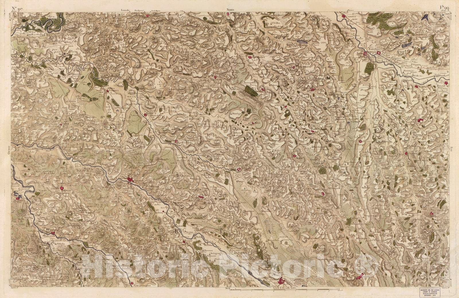 Historic 1756 Map - Carte de France - Image 110 of Copy 2