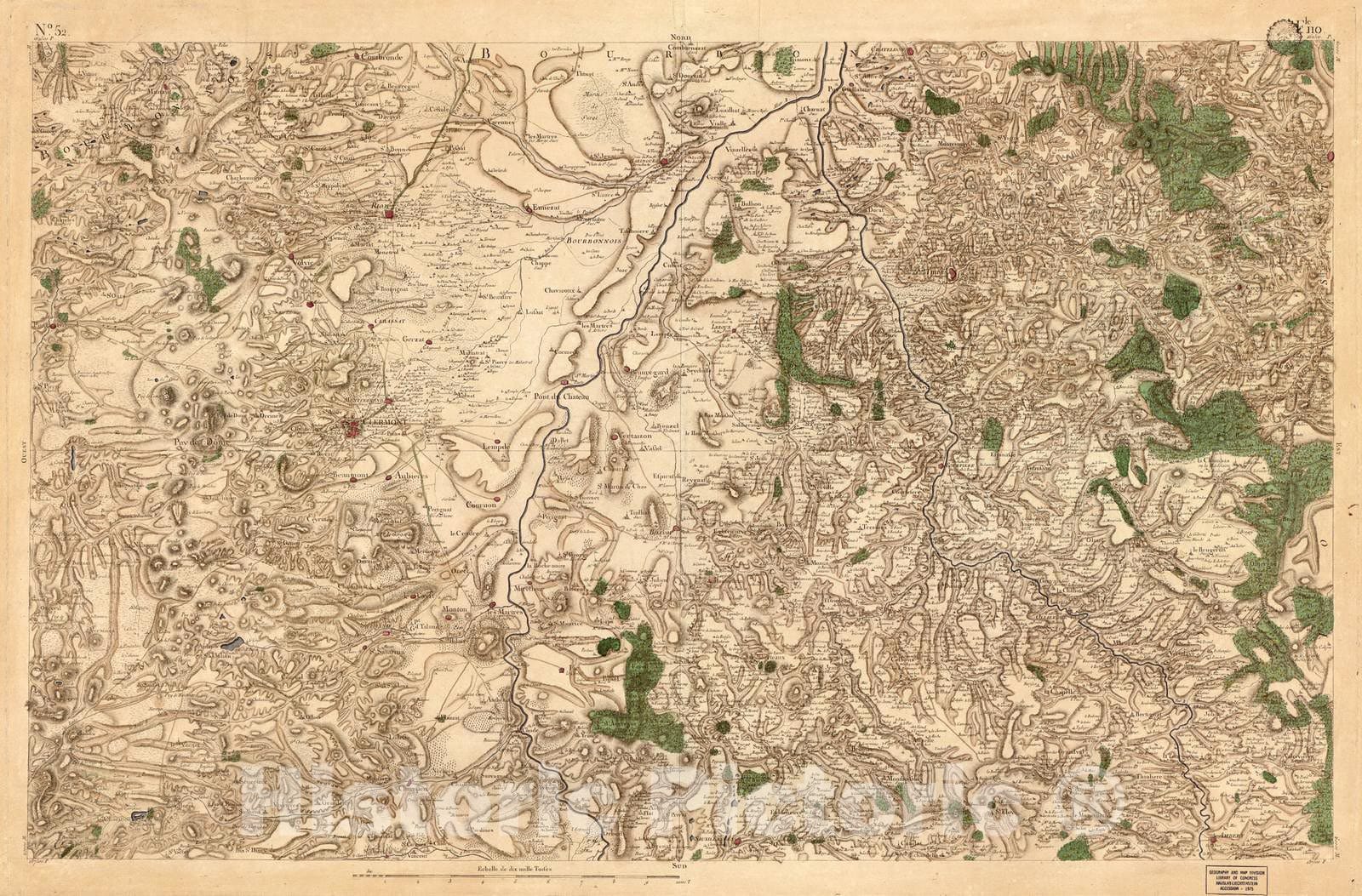 Historic 1756 Map - Carte de France - Image 54 of Copy 2