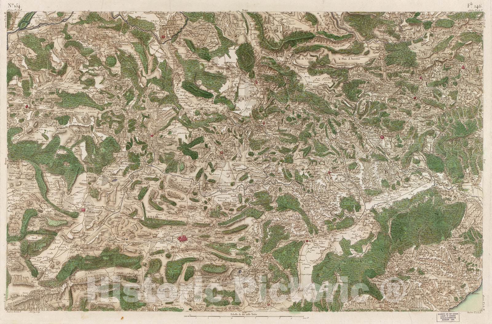 Historic 1756 Map - Carte de France - Image 160 of Copy 2