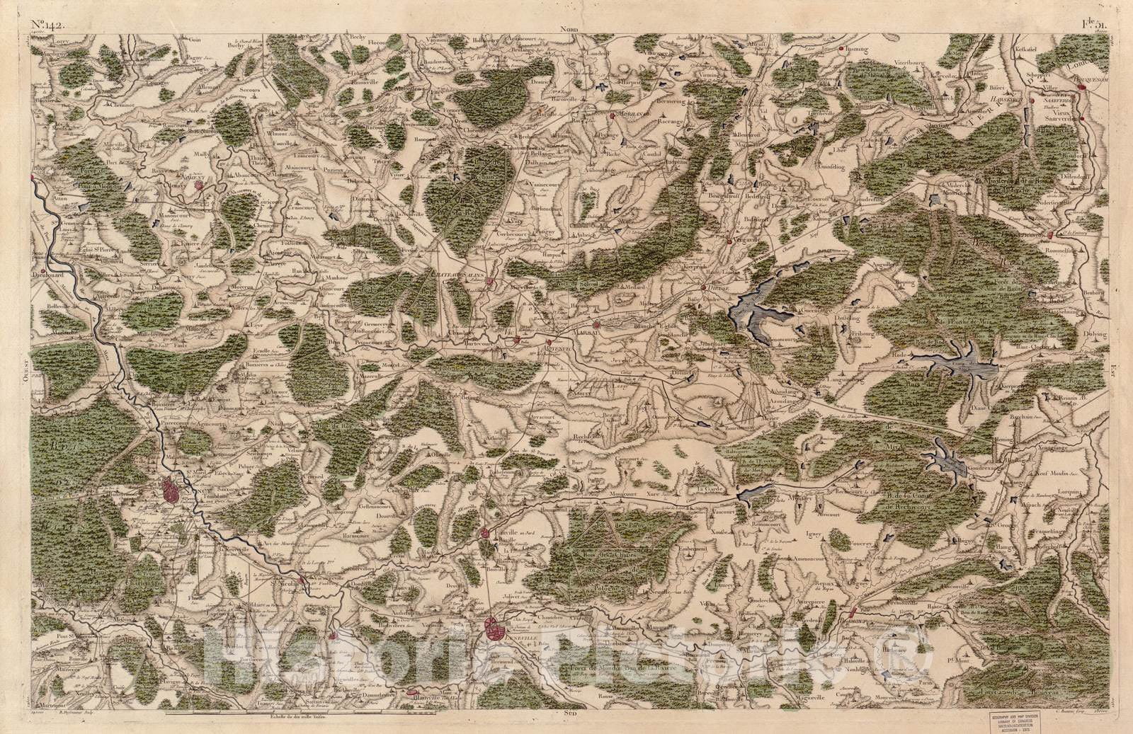Historic 1756 Map - Carte de France - Image 148 of Copy 2