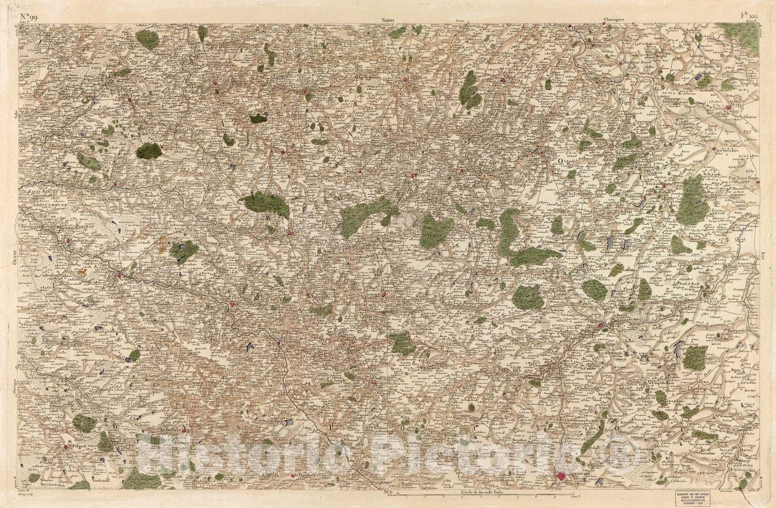 Historic 1756 Map - Carte de France - Image 102 of Copy 2