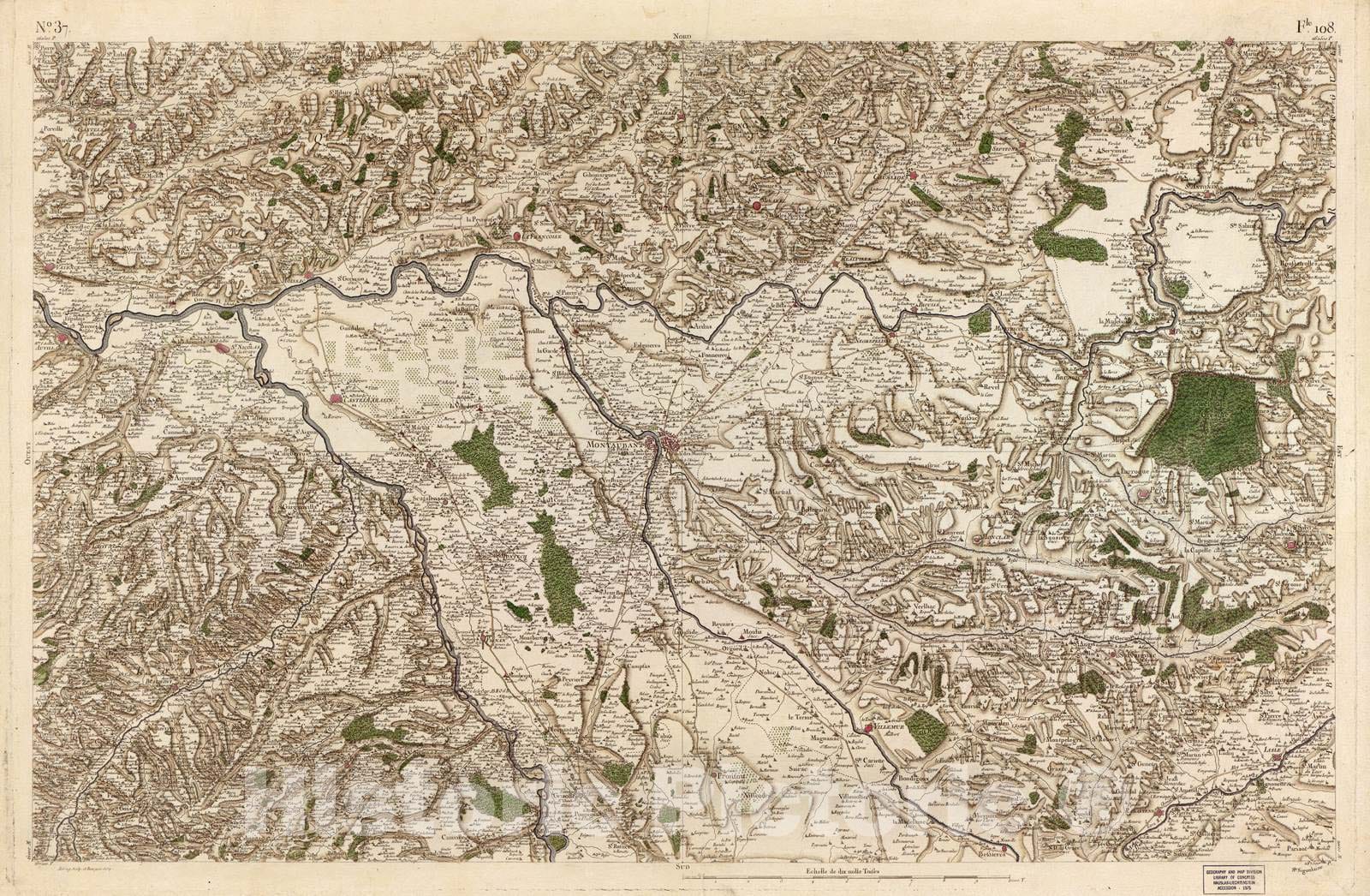 Historic 1756 Map - Carte de France - Image 38 of Copy 2